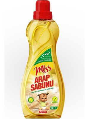 Hoş Kokulu Miss Arap Sabunu 1 lt Koruyucu İçermeyen Doğal Temizlik Ürünü