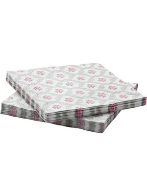 IKEA Üç Katlı 30 Adet 33X33 Cn Ticaret Damask Desenli Peçete Forvantad 30