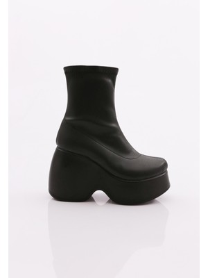DGN BT30 Kadin Kalin Taban Platform Topuklu Bot