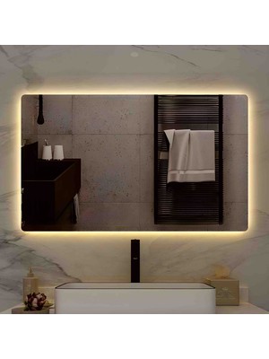 Altena Dekorasyon 90X70 cm Günışığı Ledli Banyo Lavabo Ofis Makyaj Kuaför Aynası - Trafolu - Prizli