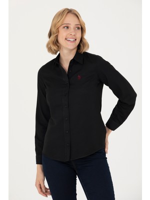 U.S. Polo Assn. Kadın Siyah Gömlek Basic 50277630-VR046