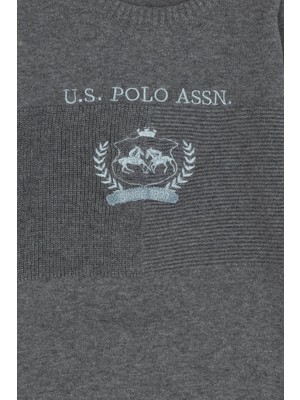 U.S. Polo Assn. Erkek Çocuk Gri Melanj Kazak /Triko 50271368-VR086