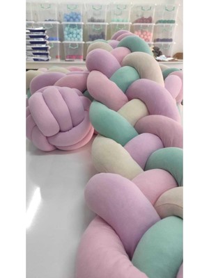 Meleğin Işıklı Topları Örgü Korumalık 420 cm 4Lü Örgü