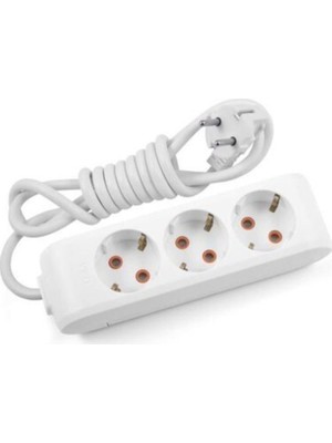Focus Shop Grup 3 Metre Topraklı Üçlü Priz Üçlü Priz 3 Metre Üçlü Priz 3 Metre