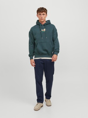 Jack & Jones Jorsılverlake Erkek Yeşil Sweatshirt 12242357-Green