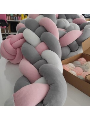 Meleğin Işıklı Topları Örgü Korumalık 200 cm 4Lü Örgü