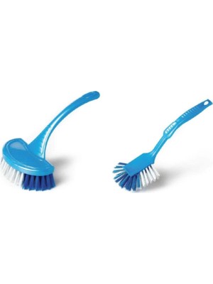 Zambak 2'li Lüks Lavabo Bulaşık Fırçası ve Küvet Fırçası Zambak