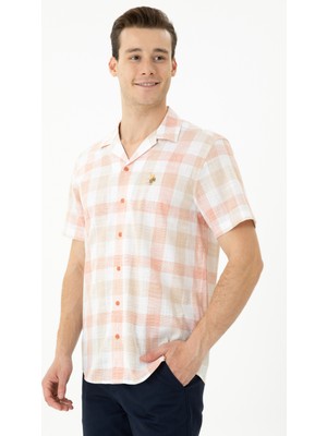 U.S. Polo Assn. Erkek Kiremit Gömlek Kısa Kollu 50267572-VR031