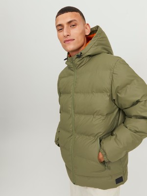 Jack & Jones Suya ve Rüzgara Dayanıklı Kapüşonlu Puffer Mont - Elements