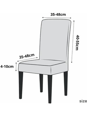 GüzelEvim Tekstil Güzelevim Bambu Sandalye Kılıfı Yıkanabilir Likralı Esnek Lastikli Sandalye Örtüsü