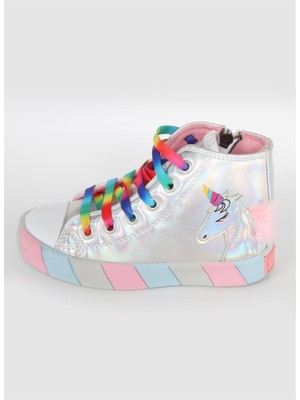 Casabony Unicorn Hologram Yandan Dikişli  Kız Sneakers