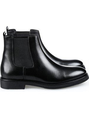 Yetiş Luxury Erkek Içi Dışı  Deri Yandanlastik Detaylı Ortopedik Taban Bot