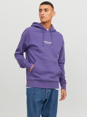 Jack & Jones Kapüşonlu Göğüs Baskılı Sweatshirt - Vesterbro