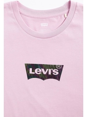 Levi's Baskılı Bisiklet Yaka % 100 Pamuk Regular Fit T Shirt Bayan T Shirt A2086