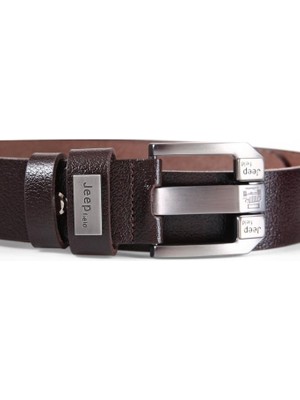 Jeep Field Deri Kahve Metal Tokalı Erkek Kemer