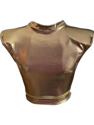 Gira Gold Düğümlü Crop Top