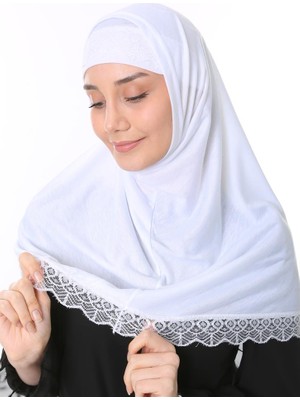 Elanesa Dantel Detaylı 2 Parçalı Hazır Türban Pratik Başörtüsü