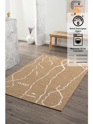 Caretta Home Caretta Kraft 4125 Jüt Tabanlı Modern Örme Kilim