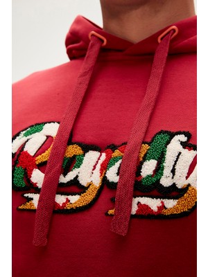 Bad Bear Royalty Hoodie Maroon Bordo Kapüşonlu Erkek Sweatshirt