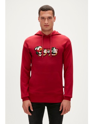 Bad Bear Royalty Hoodie Maroon Bordo Kapüşonlu Erkek Sweatshirt