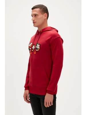 Bad Bear Royalty Hoodie Maroon Bordo Kapüşonlu Erkek Sweatshirt