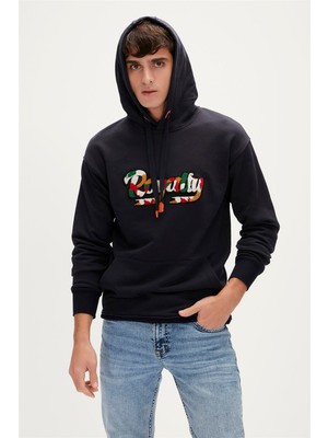 Bad Bear Royalty Hoodie Lacivert Kapüşonlu Erkek Sweatshirt