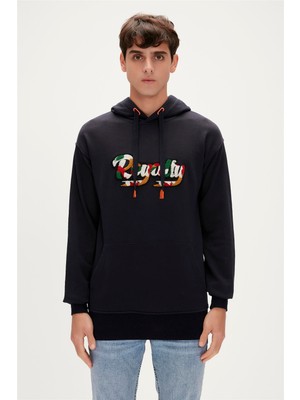 Bad Bear Royalty Hoodie Lacivert Kapüşonlu Erkek Sweatshirt