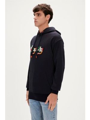 Bad Bear Royalty Hoodie Lacivert Kapüşonlu Erkek Sweatshirt