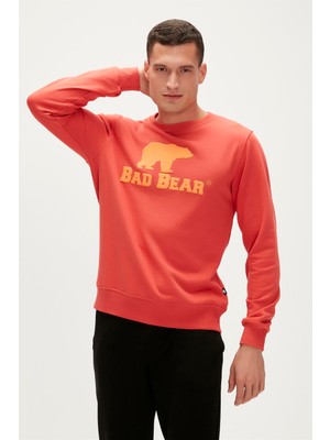 Bad Bear Logo Crewneck Ginger Tarçın Baskılı Erkek Sweatshirt