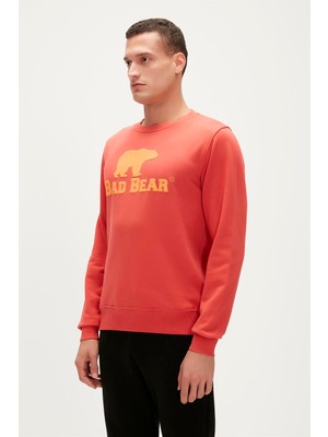 Bad Bear Logo Crewneck Ginger Tarçın Baskılı Erkek Sweatshirt