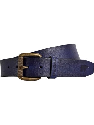 Bad Bear Roll Belt Lacivert Deri Erkek Kemer