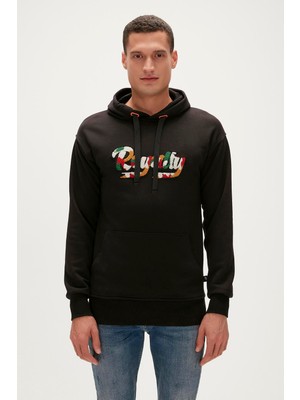 Bad Bear Royalty Hoodie Siyah Kapüşonlu Erkek Sweatshirt