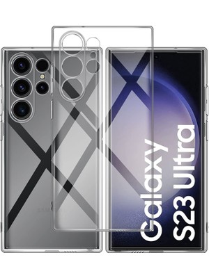 Kvy Samsung Galaxy S23 Ultra Kamera Korumalı Süper Silikon Kılıf