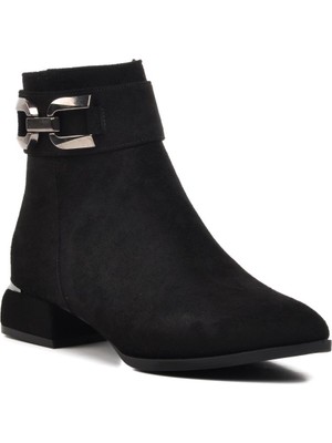 Ayakmod 248035 Siyah Süet Içi Polarlı Kadın Bot