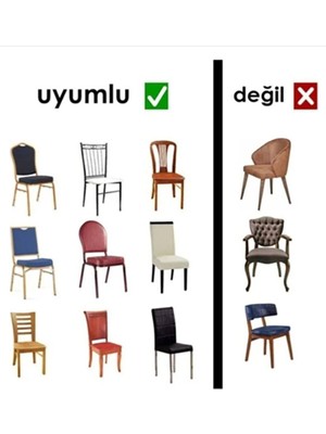 Güzelevim Tekstil Likralı Pitikare Desen Lastikli 6'lı Sandalye Kılıfı Sandalye Örtüsü  GZL0000240