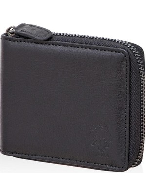 U.S. Polo Assn. PLCUZ23748 Siyah Erkek Fermuarlı Cüzdan