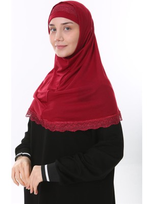 Elanesa Dantel Detaylı 2 Parçalı Hazır Türban Pratik Başörtüsü