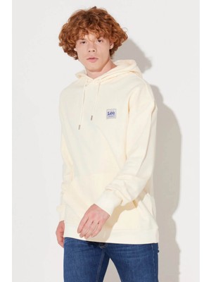 Lee Erkek Sweatshirt Ekru LM02RJNQ LM02RJ Loose