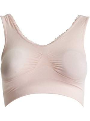 Baby Mom Dikişsiz Pedli Dantel Detaylı Bralet