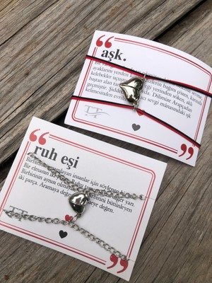 Sewor Mıknatıslı Birleşen Kalpler Sevgili Bilekliği 2 Adet