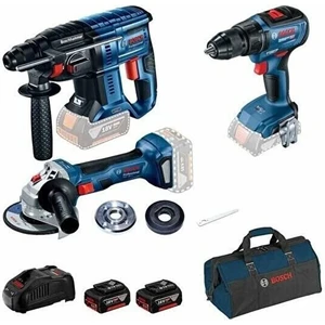 Gsr 180 Şarjlı Vidalama + Gws 180 Şarjlı Taşlama + GBH180 Şarjlı Kırıcı Delici + 2 x 4 Ah Akü + 1 Adet Dolm Cihazı