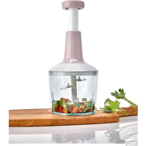 Paslanmaz Çelik Bıçaklı El Robotu Pratik Taşınabilir Basmalı El Blender Soğan Sebze Meyve Doğrayıcı