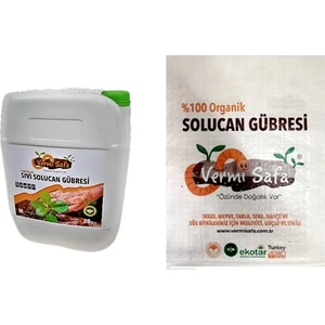 Organik Solucan Gübresi Sebze, Meyve, Tarla, Sera, Bahçe Bitkilerinde 20 Kg Katı+20 Lt Sıvı