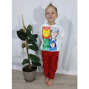 Miniko Kids Erkek Çocuk Marvel Modelli 3 Ip Şardonlu Eşofman Takımı