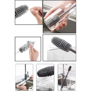 Tpr Silikon Fırça Matara Biberon Emzik Temizleyici Kavanoz Termos Suluk Yağ Şişe Temizleme Fırçası