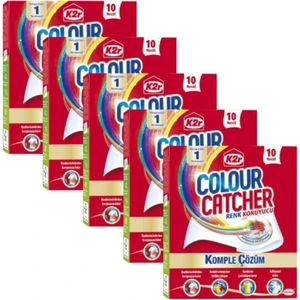 Colour Catcher Renk Koruyucu Mendil 10'lu 5 Paket Parfümsüz 50 Yaprak 1 Katlı