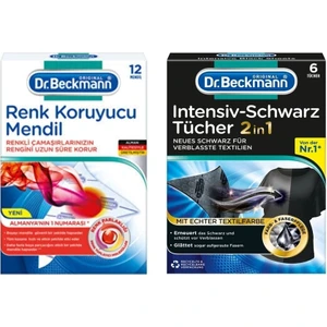 Dr.beckmann Renk Koruyucu Mendil 12'li + Siyahlar Için Renk Yenileyici ve Koruyucu Mendil 6'lı Se