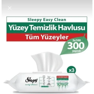 Sleppy Easy Clean Yüzey Temizlik Havlusu 100LÜ 3 Paket Easy