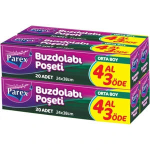 Orta Boy Buzdolabı Poşeti 4 Al 3 Öde