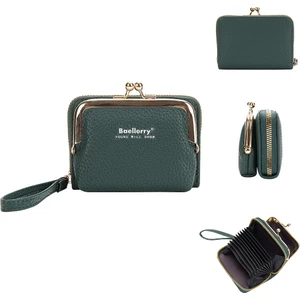 Kadın Fermuarlı Bozuk Para Cüzdanı Akordeon Kartlıklı Mini Clutch (Yurt Dışından)